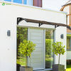 VOUNOT 200x80cm Front Door Canopy Porch Outdoor Awning, Patio Rain Shelter, Brown
