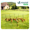 VOUNOT 30m Chicken Netting Kit, Heavy-Duty PE Poultry Fence Orange