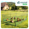 VOUNOT 12m Chicken Netting Kit, Heavy-Duty PE Poultry Fence Green