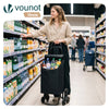 VOUNOT 6 Wheels Stair Climbing Shopping Trolley, 32L Oxford Black