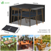 VOUNOT Garden Furniture Covers 135x135x73cm Waterproof Patio Set Cover Black