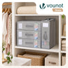 VOUNOT 6 Pack Bedding Storage Bags, Foldable Sheet Organisers, Grey