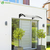 VOUNOT 120x80cm Front Door Canopy Porch Outdoor Awning, Patio Rain Shelter, Black - VOUNOTUK