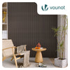 VOUNOT 4 Pack Acoustic Panels 120x60cm MDF Slat Wall Panels, Dark Oak