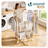 VOUNOT 3-Tier Foldable Clothes Airer 99x69x135.5 cm Drying Rack, White