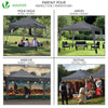 VOUNOT 3x3m Pop Up Gazebo with 4 Leg Weight Bags, Folding Party Tent for Garden Outdoor, Grey