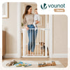 VOUNOT Safety Gate for Stairs 75-82cm, Pressure Fit Baby Gate, White