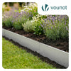 VOUNOT Galvanised Steel Lawn Edging, Metal Garden Edging Landscape Border, 100 x 18 cm, 20pcs