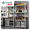 VOUNOT 4-Tier Heavy Duty Shelving Units Set of 2, 700kg, 160x80x40 cm