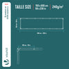 VOUNOT 1.5x6m Tarpaulin Heavy Duty 240 g/m² Waterproof Tarp White