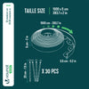 VOUNOT Flexible Lawn Garden Edging Border, with 30 Pegs, Anthracite 10m