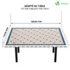 VOUNOT Rectangular Tablecloth Covers Elastic Outdoor Picnic Waterproof Table Cover Ceramic Pattern 180x114 cm - VOUNOTUK