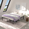 VOUNOT Super King Bed Frame 180x200 cm, Sturdy Metal - 36cm Height, Black