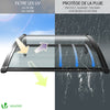 VOUNOT 100x80cm Front Door Canopy Porch Outdoor Awning, Patio Rain Shelter, Anthracite