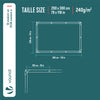 VOUNOT 2x3m Tarpaulin Heavy Duty 240 g/m² Waterproof Tarp White