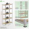 VOUNOT 5-Tier Heavy Duty Shelving Units, 2 Pack Garage Storage Racking LC:1250g