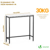 VOUNOT Slim Console Table, Metal Frame Entryway Table, 75x24x75 cm, White