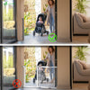 VOUNOT Retractable Stair Gate for Baby, Mesh Dog Gate, Extend Up to 180cm Wide, Grey