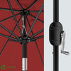 VOUNOT 2.7m Garden Parasol, Sunshade Patio Outdoor Tilting Umbrella with Crank Handle and Cover, Red