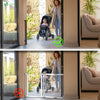 VOUNOT Retractable Stair Gate for Baby, Mesh Dog Gate, Extend Up to 180cm Wide, Black