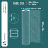 VOUNOT Galvanised Wire Mesh Roll 1x10m 13mm Garden Fencing