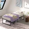 VOUNOT Single Bed Frame 90x190 cm, Sturdy Metal - 36cm Height, Black