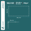 VOUNOT 4x8m Tarpaulin Heavy Duty 240 g/m² Waterproof Tarp White