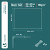 VOUNOT 6x8m Tarpaulin Heavy Duty 180 g/m² Waterproof Tarp White