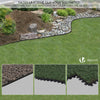 VOUNOT Plastic Garden Edging, Flexible Lawn Edging with 30 Pegs, Black 10m - VOUNOTUK