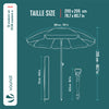 VOUNOT 2m Tilting Garden Parasol UV50+ with Ground Anchor, Green