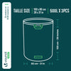 VOUNOT 500L Large Garden Waste Bags with Handles, Green, 3pcs