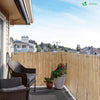 VOUNOT Natural Peeled Reed Fence 90x600cm with Fixing Clips Garden Panel Fence