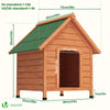 VOUNOT Dog House Outdoor Durable Pet Shelter, 72x65x83cm, Wood