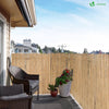VOUNOT Natural Peeled Reed Fence 100x300cm with Fixing Clips Garden Panel Fence