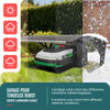 VOUNOT Robotic Lawnmower Garage 104x80x50 cm, Outdoor Shelter, Brown
