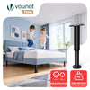 VOUNOT® 4 Pack Adjustable Metal Bed Legs, 18-32 cm Height, Black