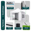 VOUNOT 3x3m Heavy Duty Pop Up Gazebo with 4 Sides Party Tent, White