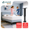 VOUNOT® 6 Pack Adjustable Metal Bed Legs, 18-32 cm Height, Black