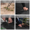 VOUNOT 1x50m Weed Control Fabric with 100 Pegs, Heavy Duty Landscape Ground Cover Membrane, Black