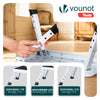 VOUNOT Folding Metal Step Stool w/ Anti-Slip Platform 3-Level Height Adjustable
