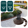 VOUNOT Plastic Garden Edging, Flexible Lawn Edging with Pegs, Brown 20m
