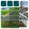 VOUNOT  Walk In Chicken Run Coop, Galvanised Poultry Cage, 400x300x200 cm