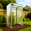 VOUNOT Garden Greenhouse w/Roll-Up Door, 135g/m² PE Cover, 100x50x150cm, White
