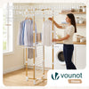 VOUNOT 4-Tier Foldable Clothes Airer 99x69x175.5 cm Drying Rack, White