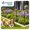 VOUNOT® 25 Pack Metal Garden Fence, 61 x 33 cm Decorative Edging, Black