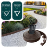 VOUNOT Plastic Garden Edging, Flexible Lawn Edging with Pegs, Brown 10m