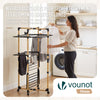 VOUNOT 3-Tier Foldable Clothes Airer 99x69x135.5 cm Drying Rack, Black