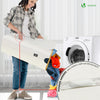 VOUNOT Foldable Laundry Basket 100L with Lid Handles, Collapsible Linen Basket, Beige