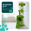 VOUNOT Cat Tree with Scratching Posts Multi - Level Cat Activity 112cm Green