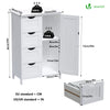 VOUNOT Bathroom Storage Cabinet Floor Freestanding Cupboard 55x30x82cm White - VOUNOTUK